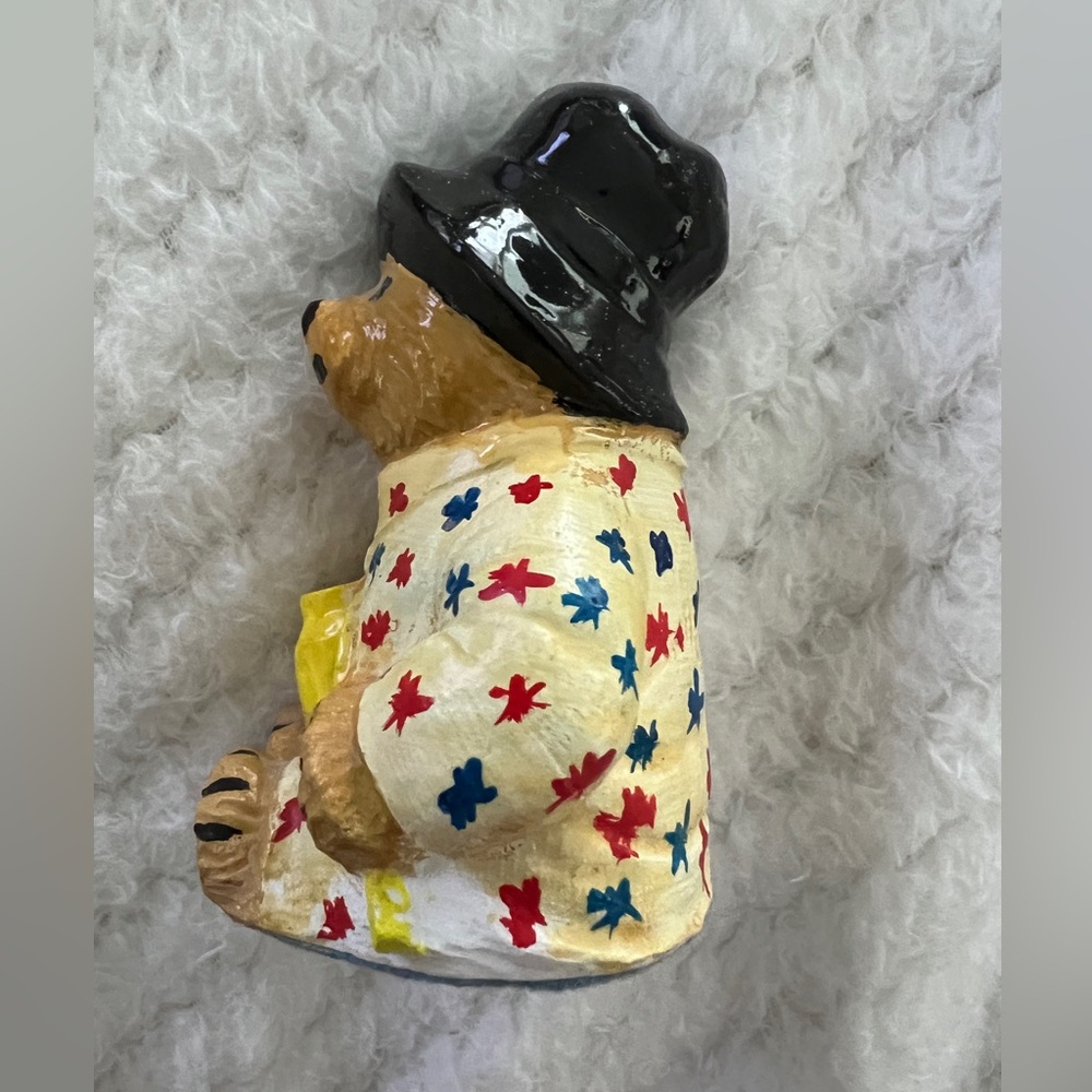 Vintage Paddington honey Bear in Pyjamas Hand Painted Plaster Ornament 1970s 80s - Picture 4 of 13